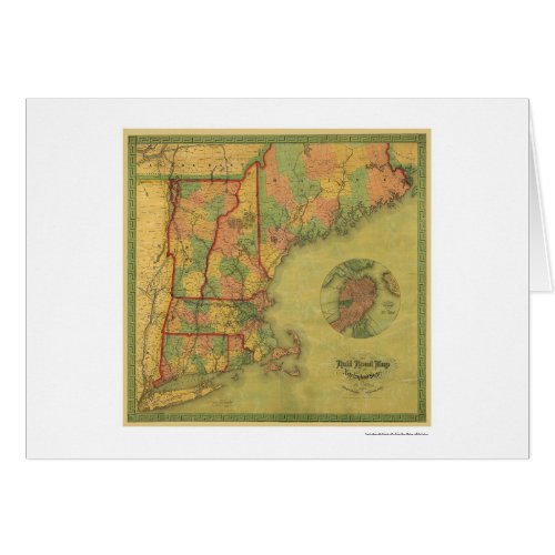 Telegraph Boston Railroad Map 1854