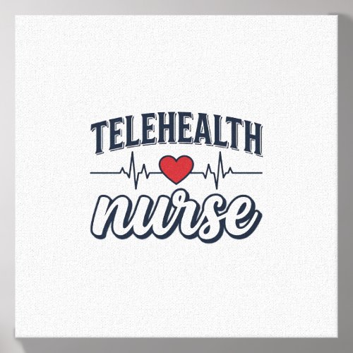 Telehealth Nurse Heartbeat Vintage Shirt Design_1 Canvas Photo Tile