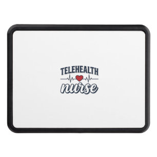 Telehealth Nurse Heartbeat Vintage Shirt Design_1 Hitch Cover