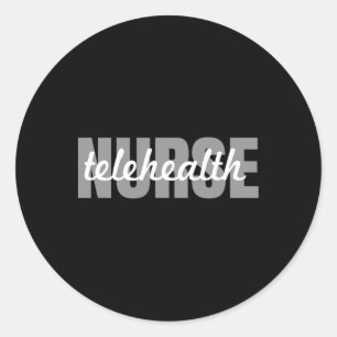 Telehealth Nurse Outfit Virtual Nursing  Classic Round Sticker