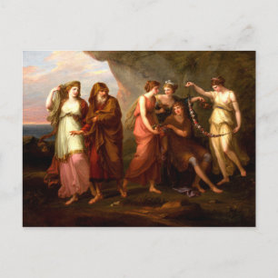 Telemachus and the Nymphs of Calypso Postcard