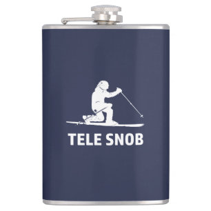 Telemark Skiing Snob Flask