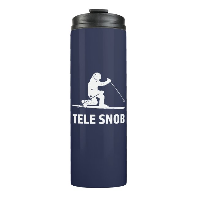 Telemark Skiing Snob Thermal Tumbler (Front)