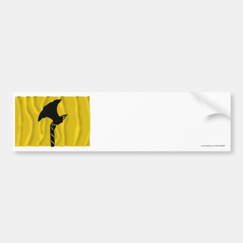 Telemark waving flag bumper sticker