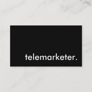 telemarketer. business card