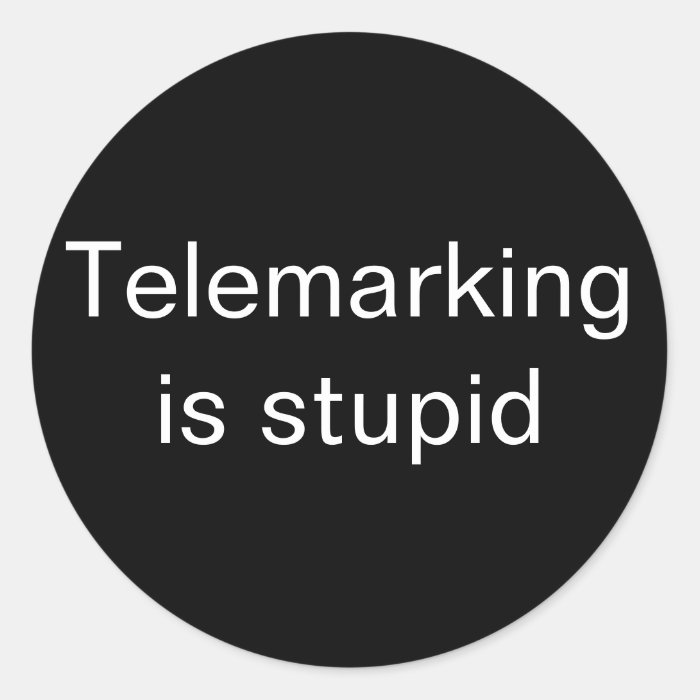 Telemarking is stupid small stickers