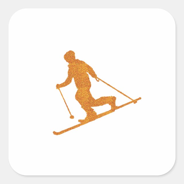 Telemarking Square Sticker (Front)