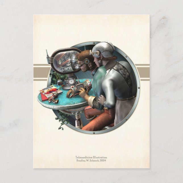 Telemedicine Illustration Postcard (Front)