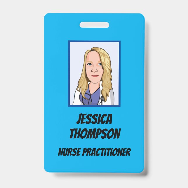 Telemedicine Nurse Practitioner Blue Badge (Front)