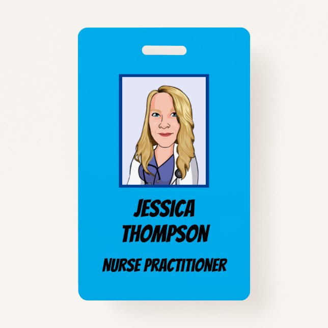 Telemedicine Nurse Practitioner Blue Badge (Front)