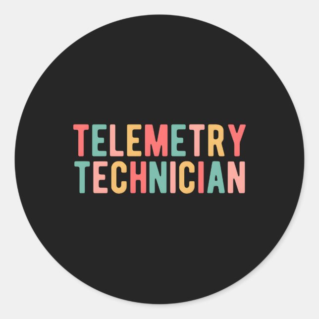 Telemetry Technician Best Telemetry Tech Classic Round Sticker (Front)