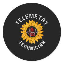 Telemetry Technician Cardiovascular Technologist C Classic Round Sticker