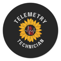 Telemetry Technician Cardiovascular Technologist C Classic Round Sticker
