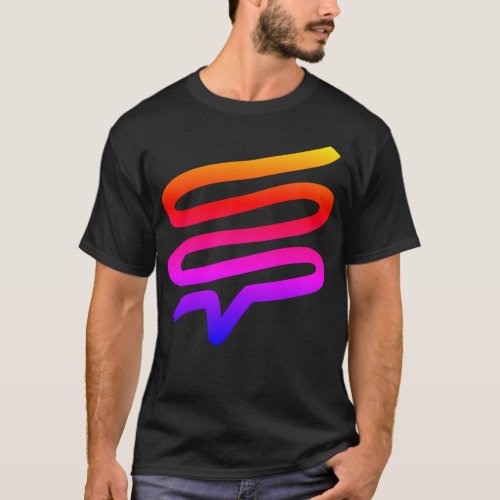 Telepath rainbow gradient logo t_shirt