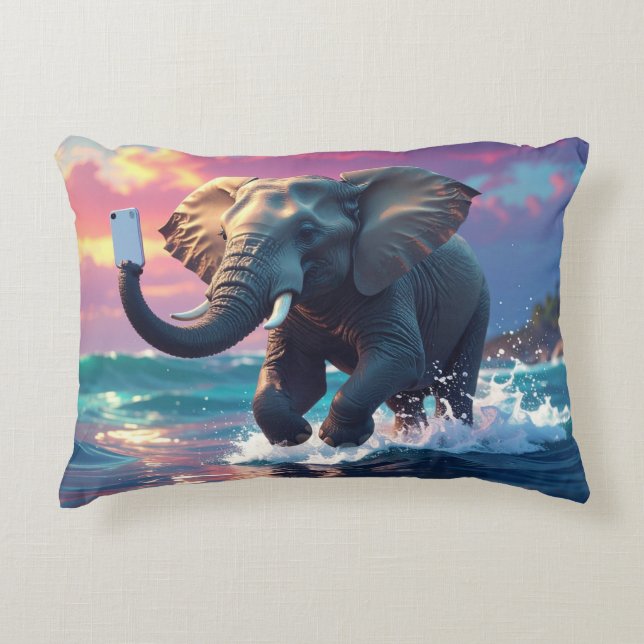 TELEPHANTASTIC ACCENT PILLOW (Front)