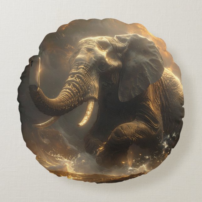 TELEPHANTASTIC ROUND PILLOW (Front)