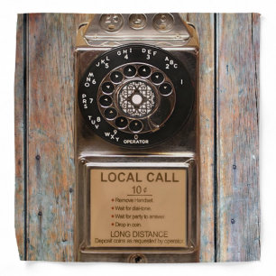 Telephone antique rotary pay phone rugged bandana