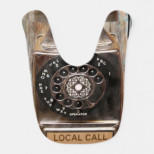 Telephone antique rotary pay phone rugged bib (Front)