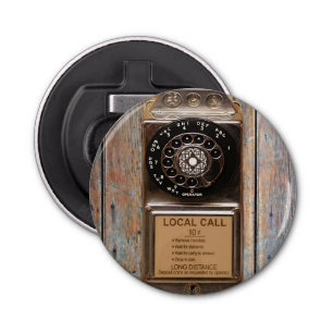 Telephone antique rotary pay phone rugged bottle opener