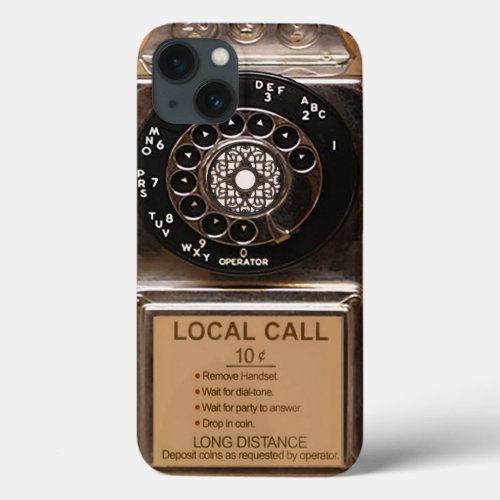 Telephone antique rotary pay phone rugged iPhone 13 case