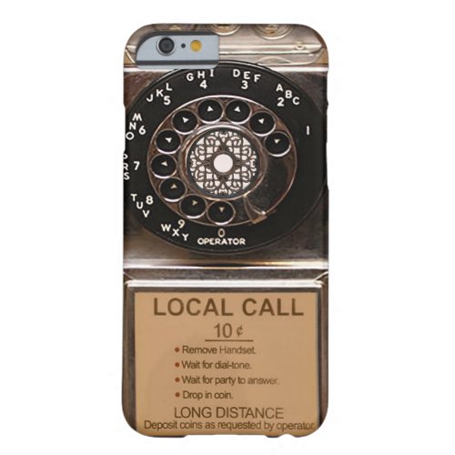 Telephone antique rotary pay phone rugged barely there iPhone 6 case