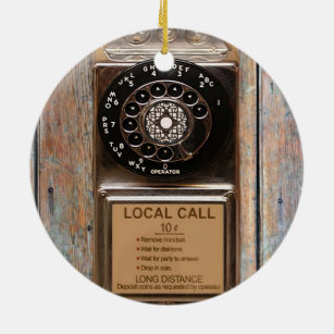 Telephone antique rotary pay phone rugged ceramic ornament
