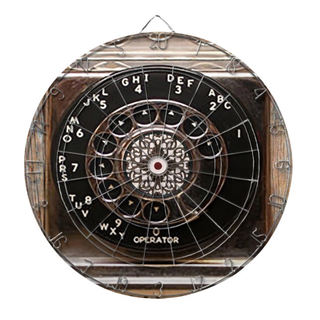 Telephone antique rotary pay phone rugged dartboard (Front)