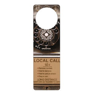 Telephone antique rotary pay phone rugged door hanger