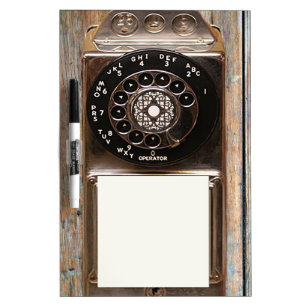 Telephone antique rotary pay phone rugged dry erase board