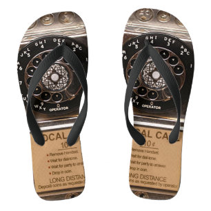Telephone antique rotary pay phone rugged flip flops