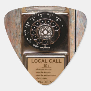 Telephone antique rotary pay phone rugged guitar pick