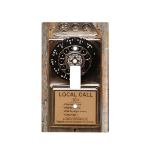 Telephone antique rotary pay phone rugged light switch cover
