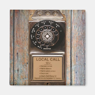 Telephone antique rotary pay phone rugged magnet
