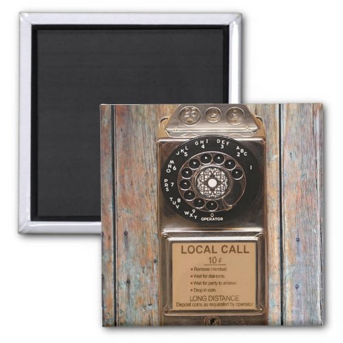 Telephone antique rotary pay phone rugged magnet