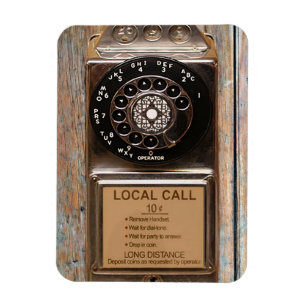 Telephone antique rotary pay phone rugged magnet