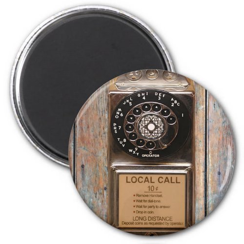 Telephone antique rotary pay phone rugged magnet