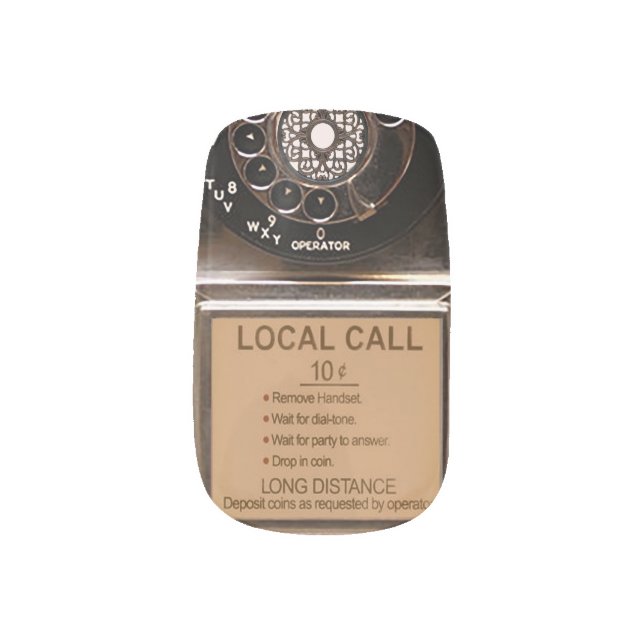 Telephone antique rotary pay phone rugged minx nail art (Right Thumb)