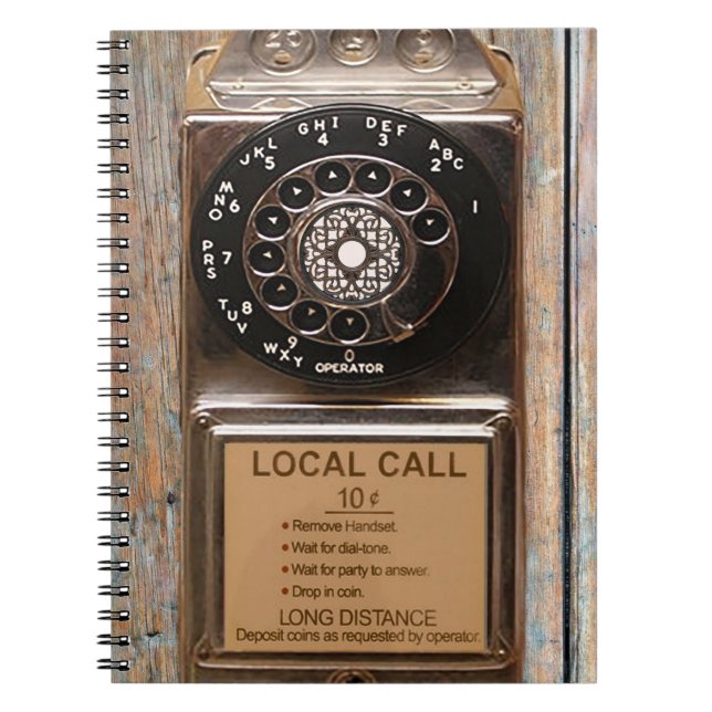 Telephone antique rotary pay phone rugged notebook (Front)