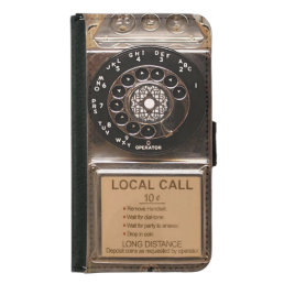 Telephone antique rotary pay phone rugged wallet phone case for samsung galaxy s5