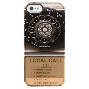 Telephone antique rotary pay phone rugged clear iPhone SE/5/5s case