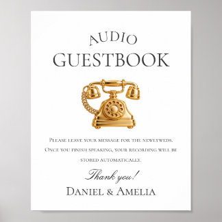 Telephone Audio Guest Book sign Wedding Audio Book