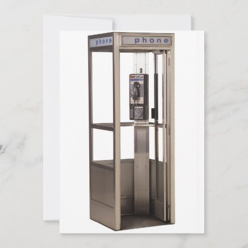 Telephone Booth Personalized Invitations