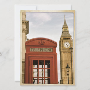 Telephone Box and Tower of Big Ben