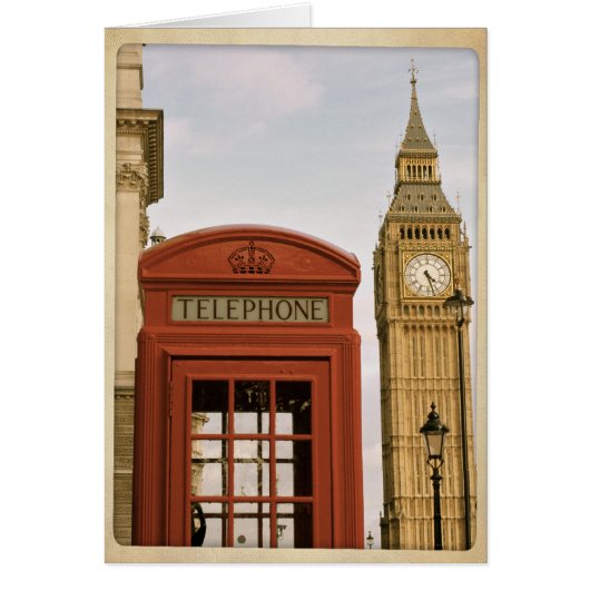 Telephone Box and Tower of Big Ben Cards (Front)