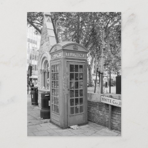 Telephone Box Whitechapel London UK Postcard