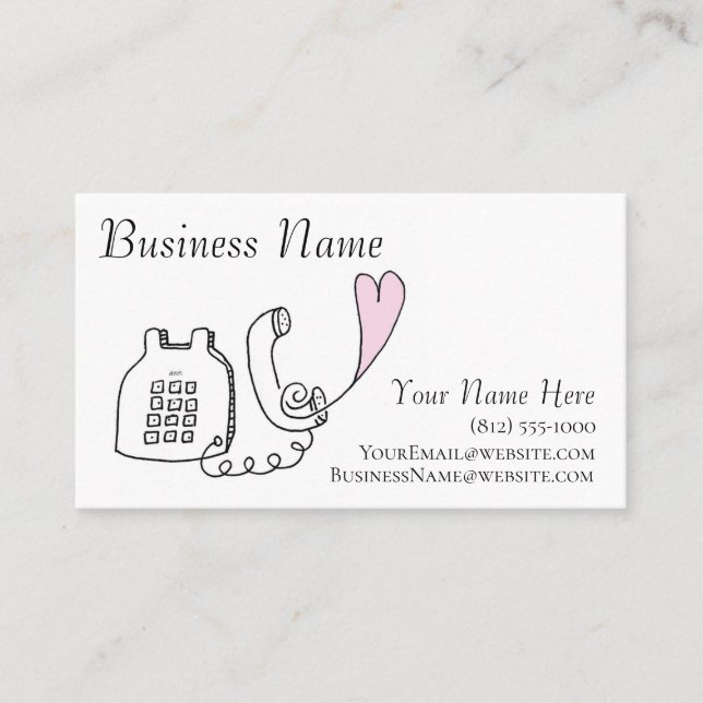 Telephone Business Card Phone Service Calling Card (Front)