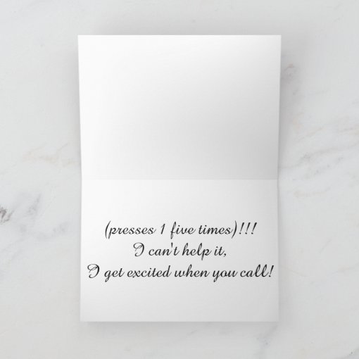 Telephone Call Card Zazzle