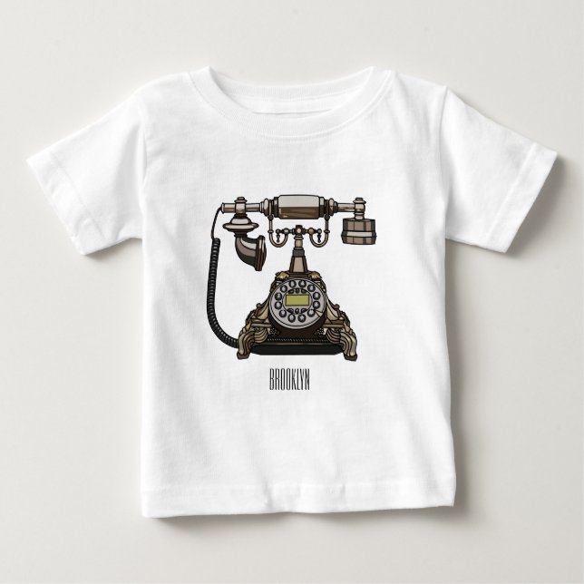 Telephone cartoon illustration baby T-Shirt (Front)
