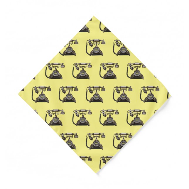 Telephone cartoon illustration bandana (Front)