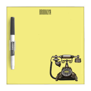 Telephone cartoon illustration dry erase board
